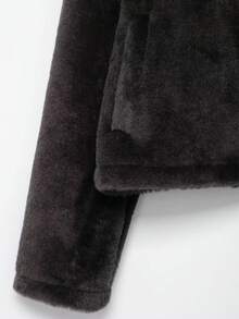 Fashionable Versatile Solid Color Jacket, Suitable For Commuting, Autumn/Winter - Black - View 8