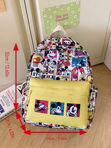 Disney Ba lô 1 chiếc, Ba lô đi dạo phố, Túi trẻ em nhiều màu, Túi đựng đồ dùng văn phòng phẩm, Túi tote đa năng, Thích hợp để mua sắm, tụ tập, làm quà tặng ngày lễ - Balo - Xem 4