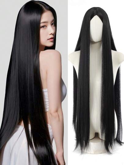 Perucă lungă violetă pentru cosplay, fibră sintetică rezistentă la căldură, pentru costum de Halloween, petrecere, îmbrăcat anime (violet) peruci de cosplay pentru costum de Halloween, perucă de cosplay, cadouri de Halloween pentru femei, farmec sexy și drăgălășenie