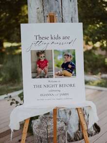 Elegant Wedding Photo Welcome Sign Template, Welcome Board, Wedding Photo Collage, Modern Welcome Sign, Printable Wedding Reception Poster - Multicolor - View 3