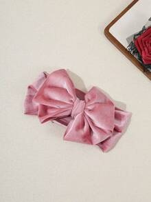 3pcs/Set Velvet Bow Baby Headbands, Solid Color Winter Fashion Infant Hair Accessories Set