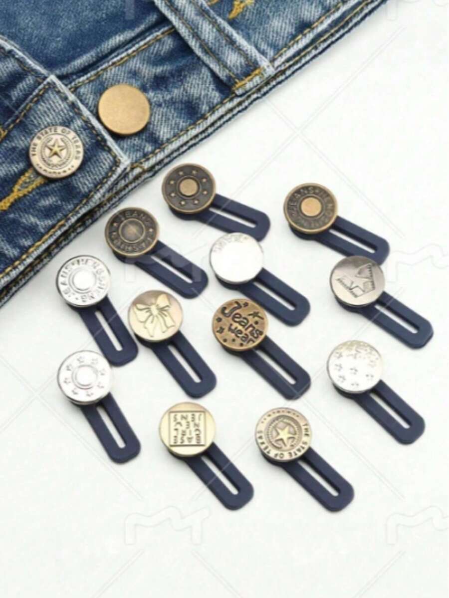 Hebilla de extensión de cintura, clip de ajuste de cintura de jeans desmontable, hebilla elástica sin costuras para el cinturón (estilo aleatorio)