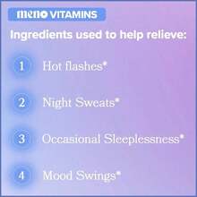 MENO Hormone-Free Menopause Supplement For Women |   With Clinically Studied Black Cohosh & Ashwagandha KSM-66 |   Helps Relieve Hot Flashes, Night Sweats & Mood Swings |   30 Servings - 其他的 - 查看 3