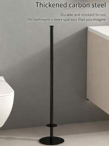 1 pièce Support de papier toilette autoportant avec base lestée et montage auto-adhésif - Distributeur de serviettes en papier moderne pour la cuisine ou la salle de bain - Gain de place, facile à installer, durable et stable pour les sols carrelés - Convient pour la maison, l'hôtel, le rangement de papier toilette - Multicolore - Voir 4