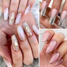 FOUR LILY 5ml Metallic Nail Gel Polish - 5ml Mirror Effect Suitable For 3D Nail Art, French And Painting Designs, Home Manicure DIY Kit Nails - Multicolor - View 4