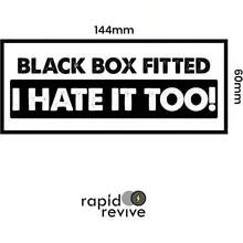 - Black Box Car Sticker Self Adhesive Vinyl Window Sticker 144mmx 60mm Funny New Driver Decal - Black - View 2
