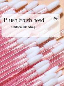 100pcs/50pcs/25pcs Professional Lip And Eyelash Brushes - High-Quality Disposable, Sparkling Crystal Lashes, Ultra-Fine Micro Brushes For Precise Eyelash Extension Applicator And Gentle Makeup Cleaner - Beauty Makeup Tools - Multicolor - View 12