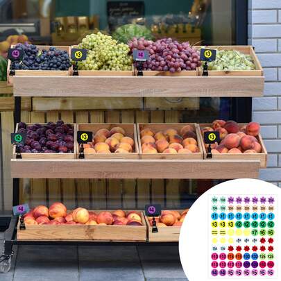 1 Set Garage Preisaufkleber, 19mm Durchmesser Preisetiketten für den Garten mit leeren Preisen, bunte Preisetiketten für Markt, Garage, Garten, Einzelhandel