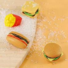 27pcs Realistic Food Toy Set, Including Hamburger, Sandwich, French Fries, Burrito, Etc., Suitable For Boys And Girls Cooking Toys - Multicolor - View 7
