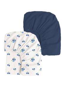 2 包平纹细布婴儿床单，柔软透气 100% 纯棉婴儿床单，新生儿必需品 - 彩色 - 查看 9