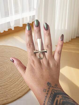 1 st vintage Jesus Kristus kors retro elegant 18k guldpläterad rostfri stålring, Kristi himmelsfärdsdag, lämplig för kvinnors vardagskläder, högtids-/festsmycken