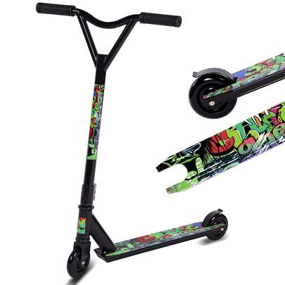 Stunt Scooter, Street Trick Scooter With 100mm PU Wheels ABEC-5 Bearings, Beginner Level Kick Scooter, Freestyle Stunt Scooter