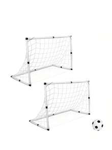 1 Set 92CM Extra Large Portable Dual Football Goal, Indoor/Outdoor Sports Plastic Equipment