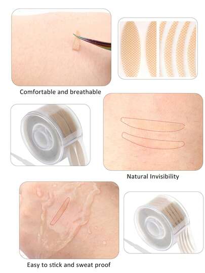 1 pieza Pegatinas para doble párpado invisible, cinta adhesiva para doble párpado resistente al agua y transpirable, extensión de pestañas autoadhesiva invisible adecuada para personas con párpado simple, párpado caído y párpados asimétricos, parche de sombra de pestañas inferiores, herramienta de belleza que incluye pinzas y horquilla, maquillaje, barato, decoración de habitación, tocador, viaje, dormitorio, accesorios de maquillaje, parche de doble párpado rodillo de malla circular natural invisible, barato, rellenos de calcetines, maquillaje, herramientas de maquillaje, cosas baratas, regalos, regalos para mujeres, regalos de Navidad