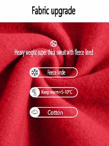 Áo nỉ nữ thiết kế thư pháp Nhật Bản 2026: Kiểu dáng rộng rãi thoải mái cho mùa thu/đông, ấm áp và dễ chịu cho trang phục hàng ngày và đường phố, phù hợp cho phái nữ. - Đỏ - Xem 4