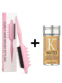 Curl Defining Brush For Curly & Wavy Hair – Styling Detangling Comb With Pointed Tail, Anti-Frizz, Smooth & Volumizing Hair Tool, Perfect For Salon Or Home Use, Brush, Wooden Comb, Hair Brush Comb, Barber, Brush, Slick Back Brushes, Brush Hair Comb Hair, Curly Hair Brush, Detangling Brush, Ball Brush, Hair Comb, Christmas, Barbershop, Hairdressing - Multicolor - View 16