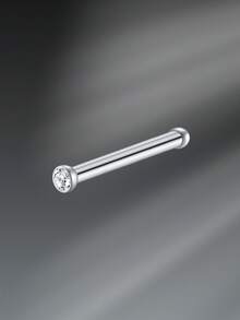 CIZME 1pc/Set 20G Titanium Steel G23 Nose Rings For Women Men,Silver Clear Diamond CZ L Shaped Nose Studs Top 1.5mm 2mm 2.5mm 3mm CZ Nose Piercing Jewelry Nose Ring Studs Jewelry - Silver - View 29