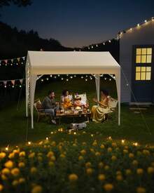 Carpa comercial de 2,13 x 2,13 m, toldo para exteriores con tela Oxford impermeable, protección solar para fiestas, camping, mercados, bodas, barbacoas y eventos al aire libre. - Multicolor 2M*2M - Ver 4
