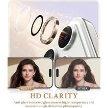 1 Set Camera Lens Protector Film For IPhone 17/16/15/14/13/12/11 Pro Max, [Anti-Drop] [Compatible With Phone Case] [Easy To Install] Camera Screen Protective Film Accessories - Gold - View 2