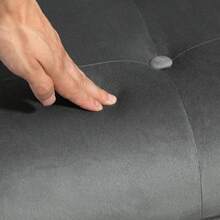 HOMCOM Rocking Chair With Stool, Relaxing Chair With Cushion, Velvet Look, Wingback Chair With Wooden Legs For Bedroom, Living Room, 66 X 96 X 101 Cm, Dark Grey