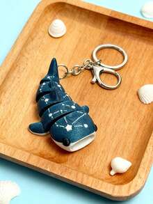 Creative Starry Sky Shark Keychain, 3D Printed Creeping Pendant, Fun Marine Life Backpack Ornament, Bag Charms,Clothing Accessories,Gift For Best Friends