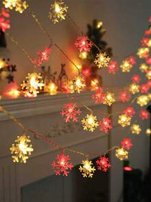 1pc 10/20/30 LED 2m/3 Meters/4.5m Snowflake String Lights, Suitable For Room, Bedroom, All Season, Holiday Decoration, Fairy Tale Lights, Christmas Fairy Lights Halloween Decor Christmas Decoration Thanksgiving Wedding Home Decor Home Decor Fall Decor Autumn Decor Birthday Decorations For Gifts Party Supplies Indoor Holiday Festival Decor Wall Decor Halloween Ornamentschristmas Decoration XMAS Decor Christmas Tree Gift Decor Thanksgiving Wedding Home Decor Home Decor Fall Decor Autumn Decor Birthday Decorations For Gifts Party Supplies Indoor Outdoor Garden Holiday Festival Decor Halloween Decor Wall Decor Halloween Ornaments