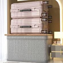 1pc Herringbone Pattern Large Capacity Storage Box, Minimalist Non-Woven Fabric Cube, Multi-Size Storage Bin, Clothes & Pants Organizer Box, Wardrobe Organizer, Bedroom Clothing Storage, Quilt Storage Box, Suitable For Home/Wardrobe Organization - Grey - View 3