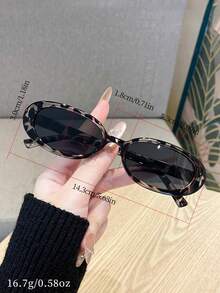 3pcs Casual PC (Polycarbonate) Oval Frame Sunglasses, Fashionable Y2K Style For Summer, Beach, Travel, Party, Gift, Daily Wear - Black+Black Slice White Bean Curd+Tea Slice White Bean Curd - View 4