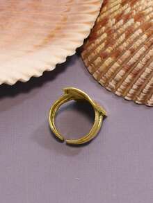 1 Piece Of Women's 2026 New Retro Cross Punk Style Alloy Gold Open Ring Suitable For Daily Party Music Festival - Vàng - Xem 7