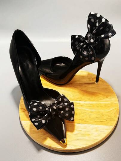 2pcs Detachable Bow Shoe Clips, Fashionable Accessory, Multi-Purpose Decoration Suitable For Daily Wear, Casual, Party