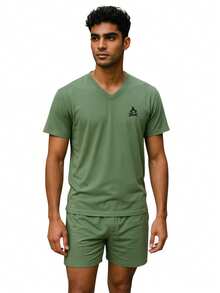 Men Loungewear Onepieces - Màu xanh Ô liu - Xem 1