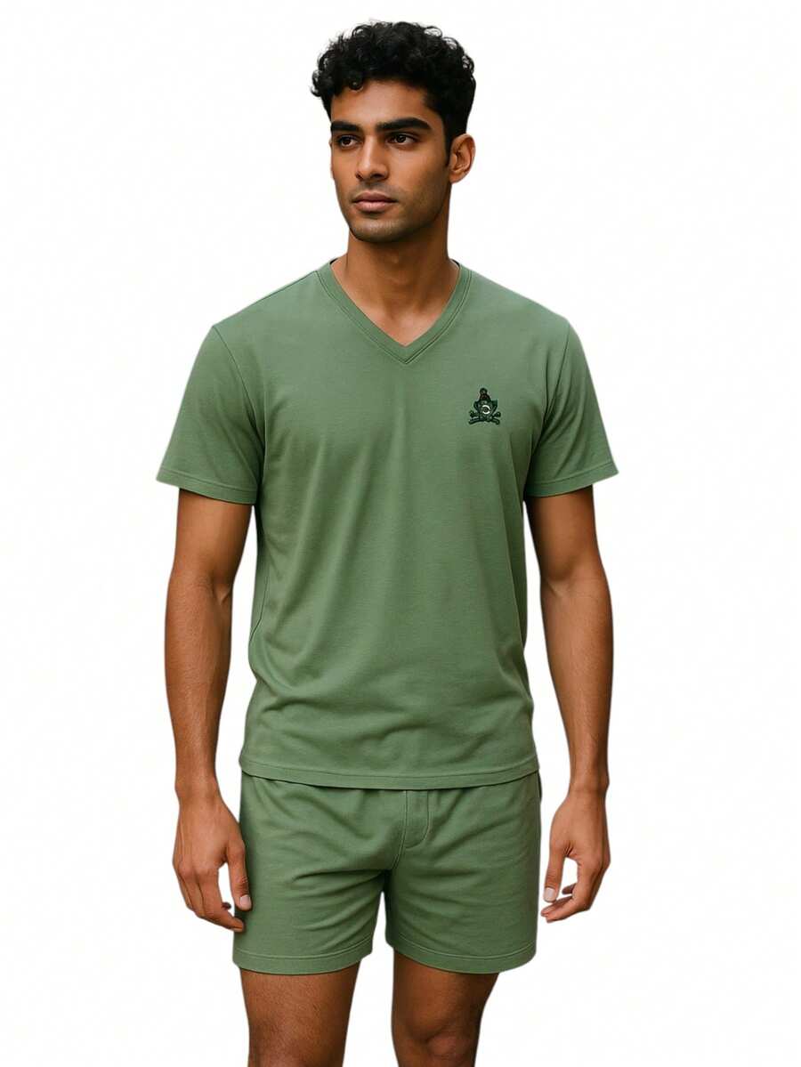 Men Loungewear Onepieces - Màu xanh Ô liu - Xem 1