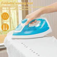 Lightweight Foldable Steam Ironing Board, Suitable For Business Travel And Tourism (Three-Fold Or Four-Fold), Steam Ironing Rack, Steam Ironing Pad, Hanging Ironing Board, Steam Iron, Steam Iron, Hanging Steam Ironing Pad, Handheld Ironing Board - Grey - View 6