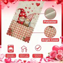 1/108 peças Slogan do Dia dos Namorados, Coração, Floral, Padrão Xadrez, Bandeira de Decoração de Mesa Impressa Digitalmente - 100% Poliéster, Decoração Sazonal para Casa, Cozinha e Sala de Jantar, Vários Tamanhos, Decoração Durável com Tema do Dia dos Namorados, Adequada para Reuniões Familiares, Festas e Celebrações de Feriados