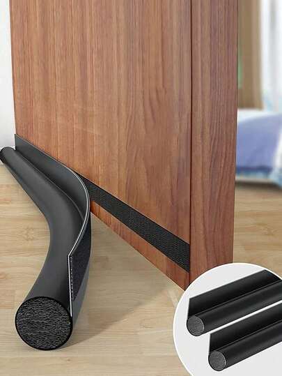 Single-Sided Weatherstrip Seal, Black Door Bottom Seal, Door Soundproof Windproof Strip