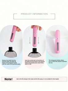 1 件便携式可再填充香水瓶，5ml 旅行装喷雾瓶，化妆品样品容器（颜色随机） - 彩色 - 查看 5