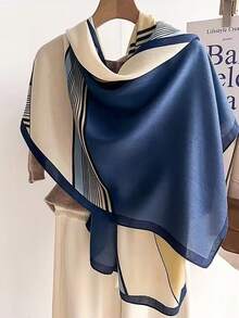 1pc Geometric Pattern Imitation Wool Ladies Scarf Scarf Thin Section Warm Silk Scarf Large Shawl Outwear Fashion Cape Long Scarf Autumn And Winter Warm Scarf For Dress - Multicolor - View 3