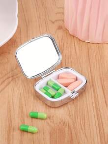 Hộp đựng thuốc hình vuông họa tiết y tá, hộp đựng thuốc di động, hộp đựng đồ mini bằng kim loại, hộp đựng trang sức và thuốc di động, quà tặng sáng tạo cá nhân hóa, họa tiết nơ, mũ y tá, lọ thuốc, thích hợp cho du lịch, hoạt động ngoài trời, bỏ vào túi xách và túi quần, có thể dùng làm quà cưới, quà tặng và trang trí tiệc, hộp đựng đồ du lịch trang trí thiết kế độc đáo. - Nhiều màu - Xem 4