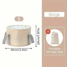 1个可折叠足浴盆，便携式旅行足浴盆，露营洗脚袋，家用足浴盆，旅行保温足浴袋，足浴桶