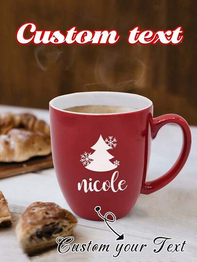 1PC Personalized Name Photo Coffee Mug, Customized Personalized Water Mug, Custom Name Personalized Gift Enamel Mug, Personalized Anniversary Mug, Personalized Gifts For Family, Women, Men, Holiday Gifts, Anti-Mold, Reusable Exquisite, Adorable, Modern, Contracted Custom