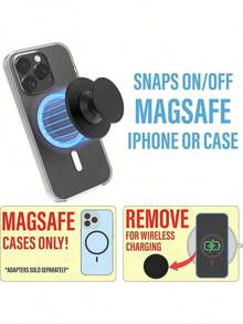 Magnetic Phone Grip Compatible With Collapsible Mobile Phone Stand Holder Smartphone Tablet Cell Phone Accessory - Compatible With, Android Phone, Birthday, Family, Friends Phone Holder Phone Accessories - Quả cam - Xem 3