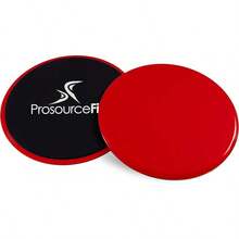 Discos de Ejercicio Deslizantes ProsourceFit Core, Deslizadores de Doble Cara para Usar en Cualquier Superficie en Casa o Gimnasio para Entrenamientos de Cuerpo Completo, Juego de 2 - rojo - Ver 9