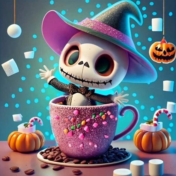 طقم رسم الماس 5D للكبار - طقم كامل من الماس الدائري، مناسب للمبتدئين، أحجار أكريليك، موضوع كرتوني - ديكور جداري للمنزل وهدية حرفية طقم رسم الماس طقم فن الماس