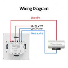 涂鸦 Zigbee 20A/40A 4000W/8800W 大功率智能开关，适用于热水器和空调，符合欧盟和英国标准 - 需要 Zigbee 网关，兼容 Alexa