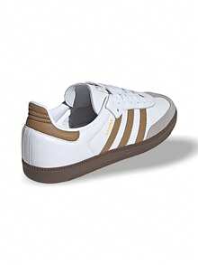 Adidas SAMBA OG 经典复古休闲男士运动鞋吸汗透气百搭纯色标志易洗速干运动户外跑步日常上学男款白色/卡其色 JH8796 - 白色/卡其色 - 查看 7