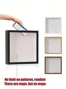 8x8 Inch Square Ticket And Souvenir Display Frame (Single Pack) - Multi-Layer Memory Box With Ticket Slots, Top Opening, Travel Souvenir Organizer, Wall-Mounted/Desktop Placement - Autumn Travel Decorations, Holiday Gifts - Multicolor - View 4