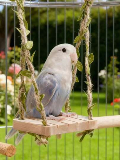 Pure Natural Parrot Toy Swing, Bird Toy To Relieve Boredom And Have Fun, Special Products For Tiger Skin And Peony, Climbing And Biting Cage, Interior Decoration