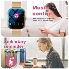 Reloj inteligente con doble correa de 1,83" - Pantalla HD, llamadas inalámbricas, fondo de pantalla personalizable. Seguimiento de la actividad física, recordatorios, control de música. ¡Opción de moda! - Multicolor - Ver 5