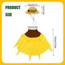 Spring Porch Goose Outfit Cute Dress With Straw Hat For Lawn Goose Statue, Patio Decoration - 彩色 - 查看 7