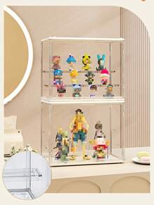 Bohemian Stil Acryl Vitrine, geeignet für Figuren, Puppen und Sammlerstücke - transparente Aufbewahrungsbox mit selbstklebender Montage, wiederverwendbar, perfektes Weihnachtsgeschenk